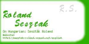 roland sesztak business card